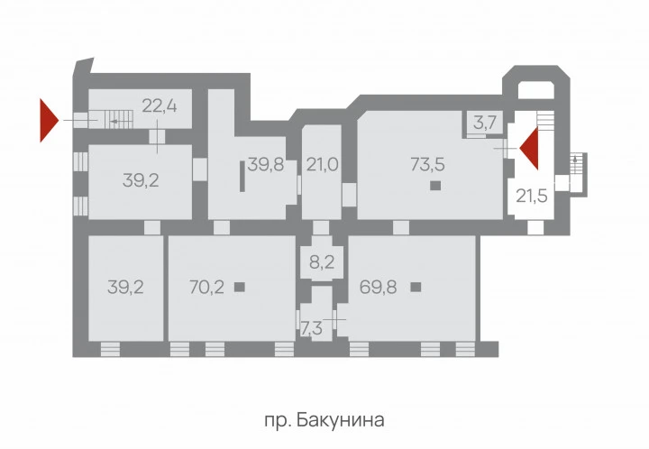 Нежилое помещение 394,3 кв.м. у м. "Площадь Александра Невского"