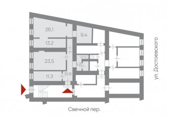 Нежилое помещение 100,6 кв.м. у ст.м. "Владимирская"