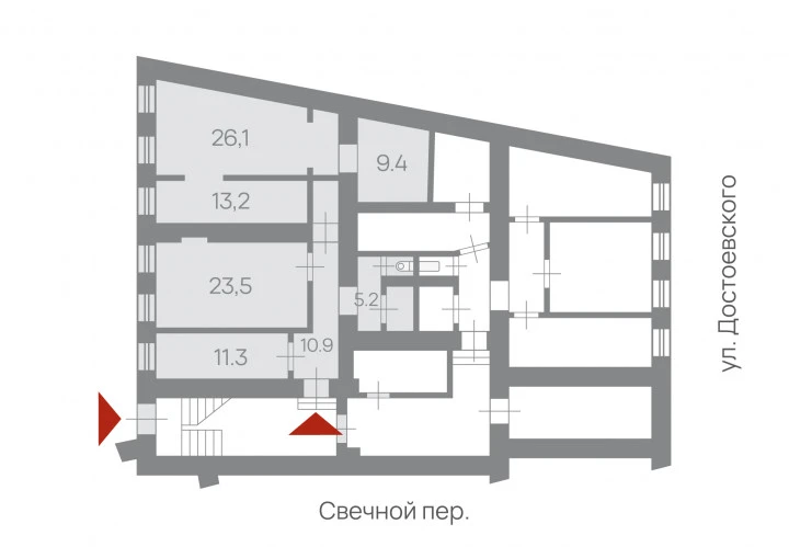 Нежилое помещение 100,6 кв.м. у ст.м. "Владимирская"