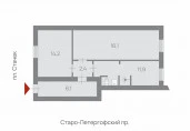 Помещение 50,7 кв.м на Старо-Петергофском пр. (ст.м «Нарвская»)