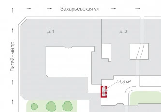 Здание 13 кв.м. вблизи ст.м. "Чернышевская"