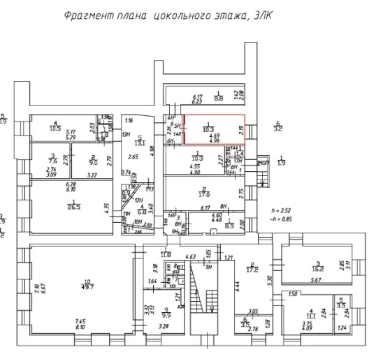 Нежилое помещение 10,3 кв.м, расположенное по адресу: Санкт-Петербург, Кирочная ул, дом 37, лит. А, пом. 5-Н