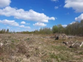 Нежилое здание (станочный цех с пристройкой, 1-этажное, полностью разрушено) - 612,8 кв. м, нежилое здание (котельная, 2-этажное, полностью разрушено) - 282,8 кв. м,  зем. участок - 24 264 +/- 109 кв. м: Вологодская обл., Грязовецкий р-н, с/а Лежская
