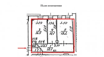 Нежилое помещение 57,5 кв.м. у ст.м. "Петроградская"