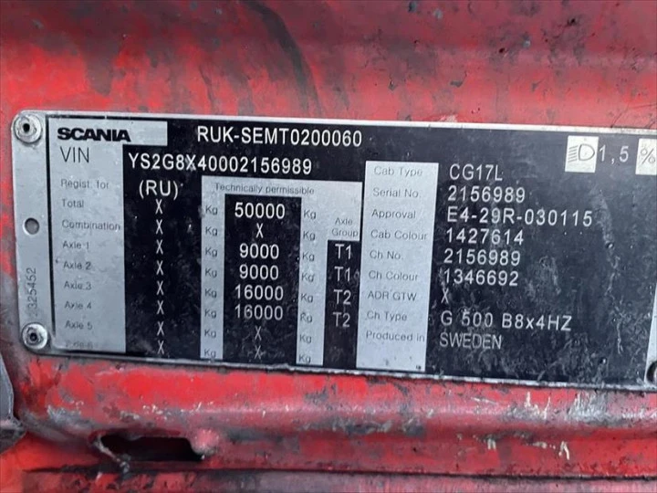 Продается автомобиль SCANIA G500B8X4HZ, 2019 года выпуска , г. Новокузнецк