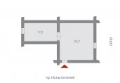 Помещение 54,6 кв.м у Удельного парка