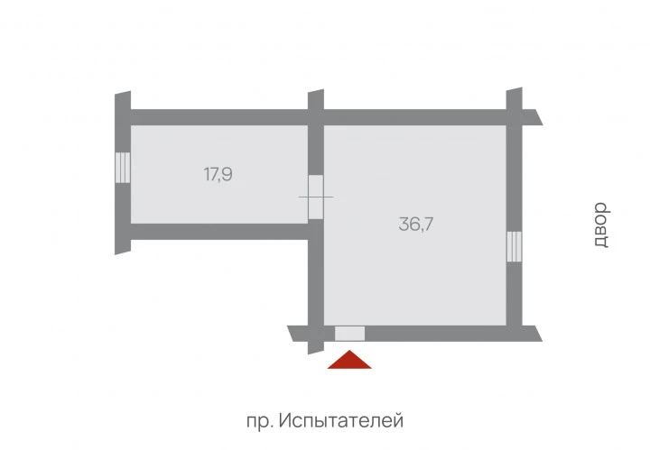 Помещение 54,6 кв.м у Удельного парка