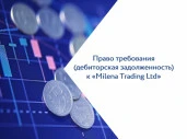 Право требования (дебиторская задолженность) к «Milena Trading Ltd»